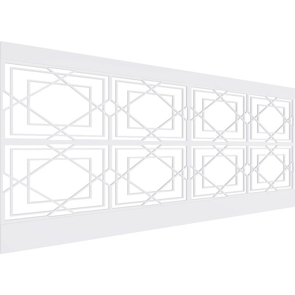 Ekena Millwork 40"H x 94 1/2"W Lakewood PVC Wainscot Paneling Kit WPK40X94LWD - main